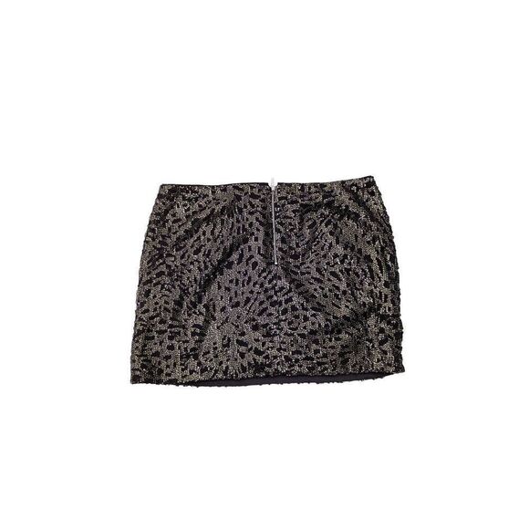 1. State Women Black Sequin Embellished Pencil Cut Mini Skirt Size Large - Picture 6 of 9